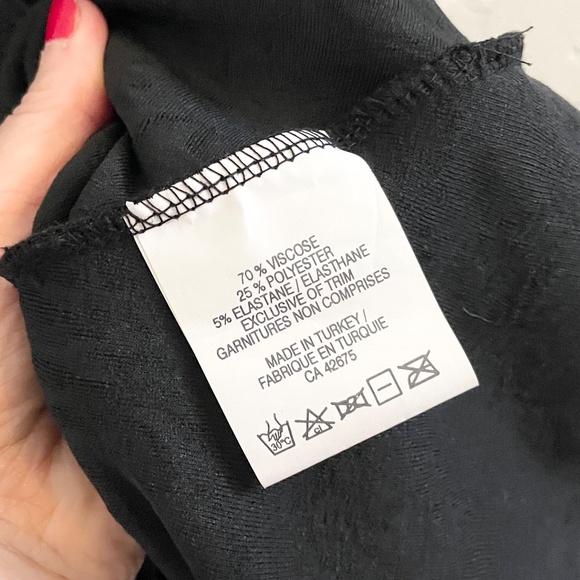 Vintage Y2K Goth Asymmetrical Mixed Texture Hanky Hem Midi Maxi Skirt XL Goth - Picture 12 of 13